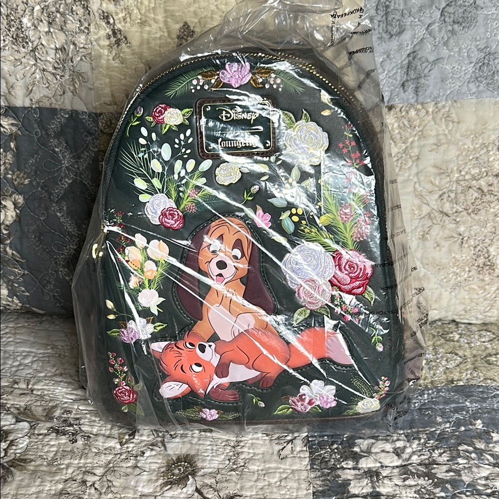 Loungefly Disney Fox and Hound Floral Backpack, NWTs